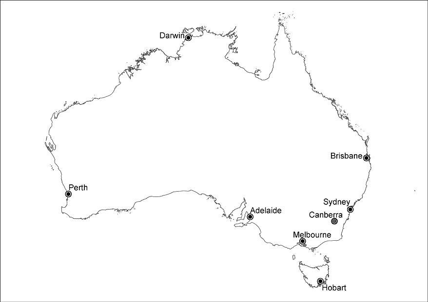 Simple, Free, Black Line Maps