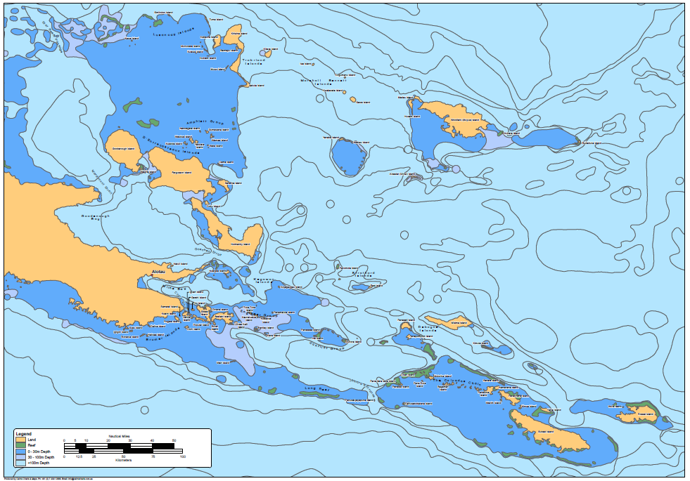 Regional Chart of SE PNG